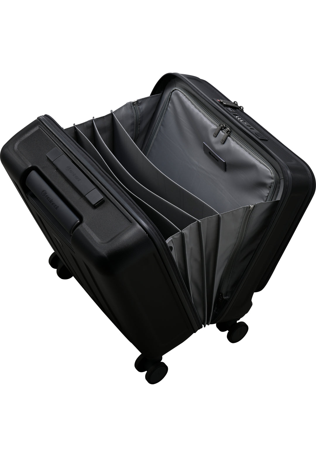 Kapstadt Light Pilot Case Black - open, compartments