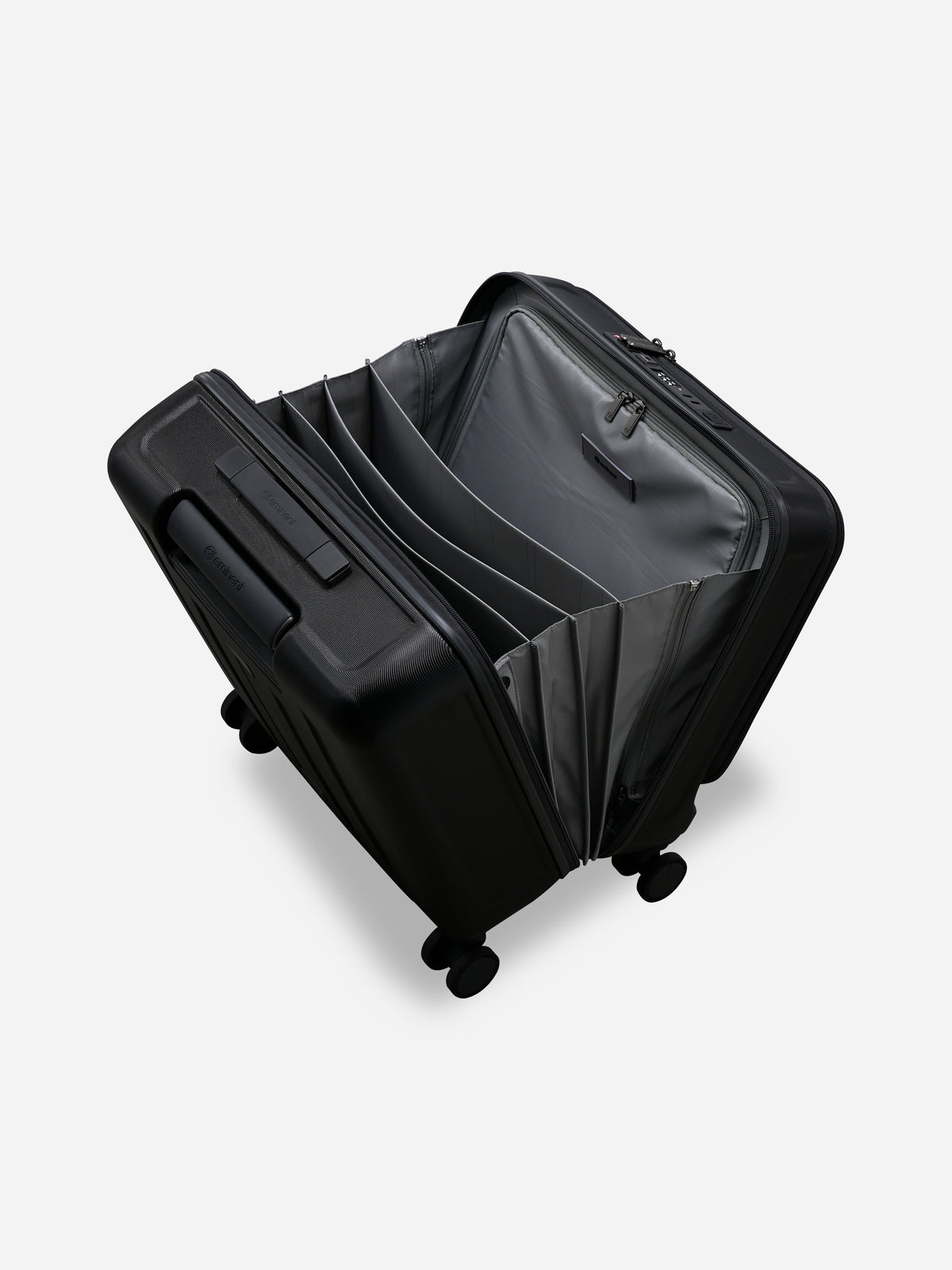 Kapstadt Light Pilot Case Black - open, compartments