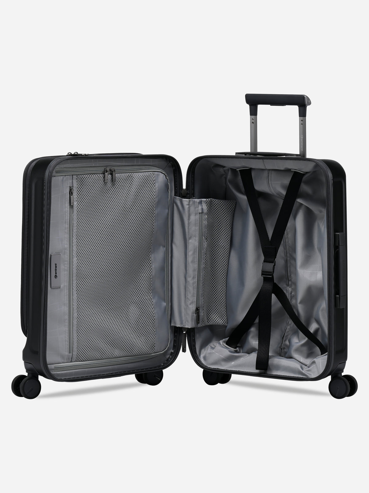 Kapstadt Light Business Trolley Black - open, interior