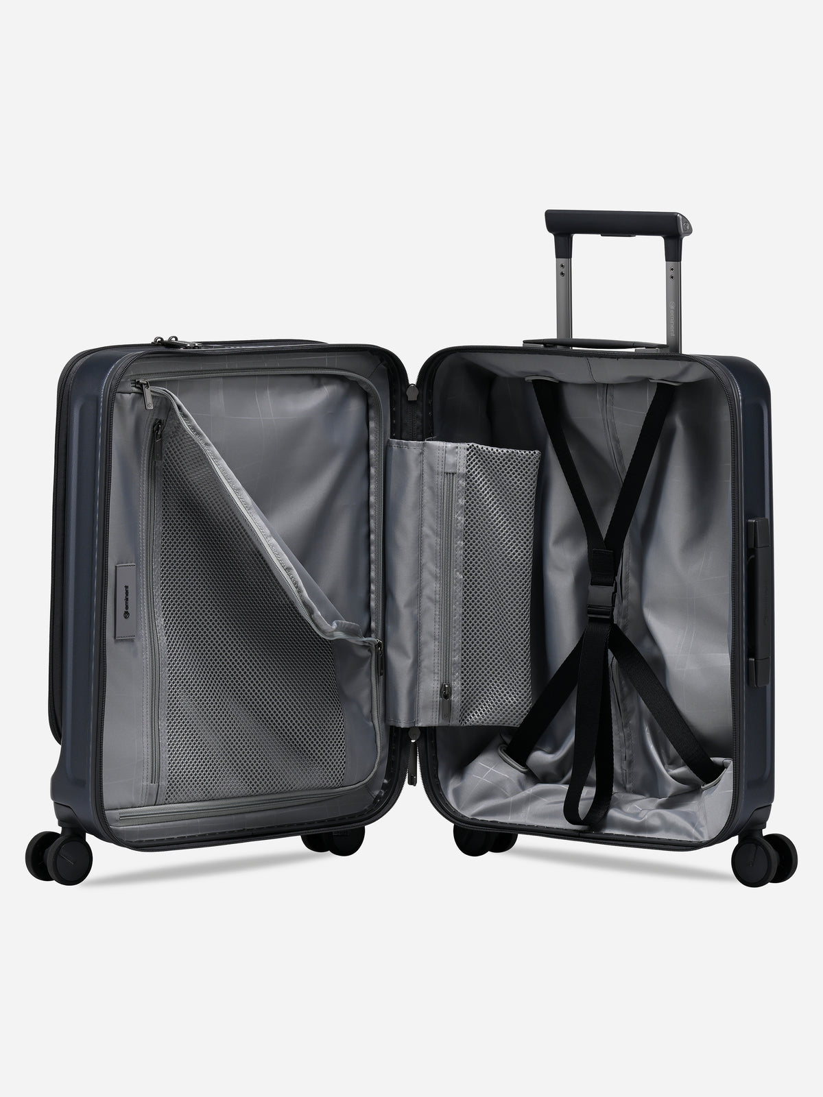 Kapstadt Light Business Trolley Grey - open, interior with divider