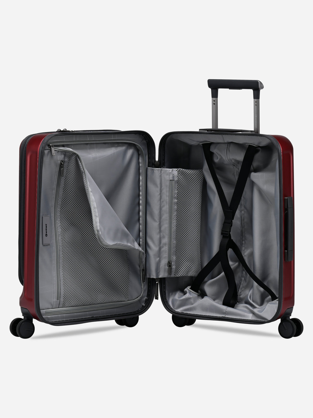 Kapstadt Light Business Trolley Red - open, interior with divider