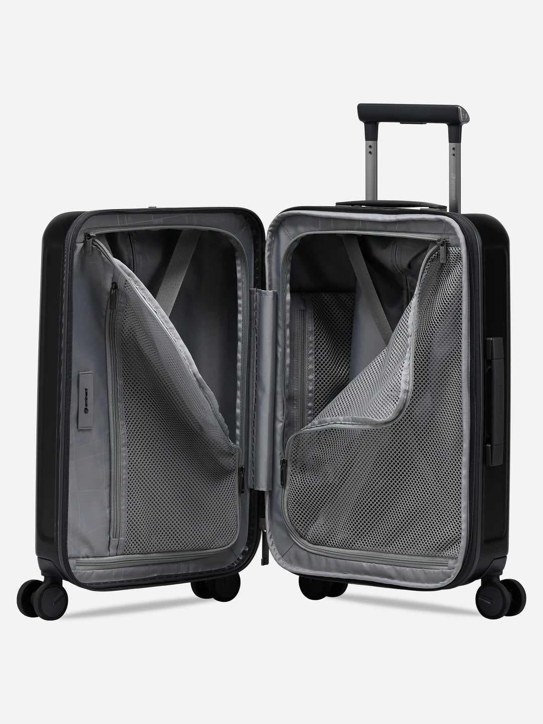 Kapstadt Light Cabin Slim Black - open, interior with divider