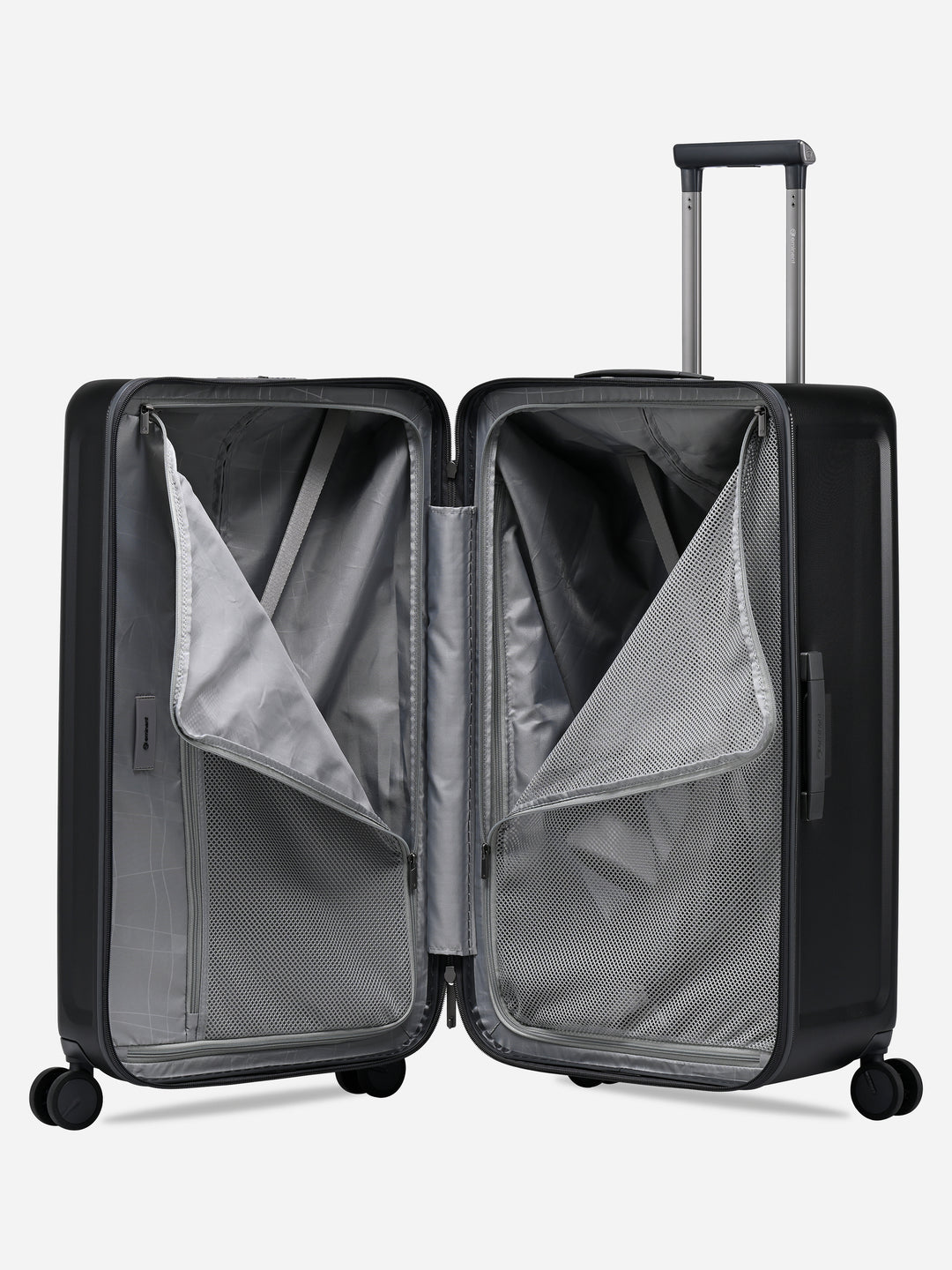 Kapstadt Light Trunk Black - open, interior with divider