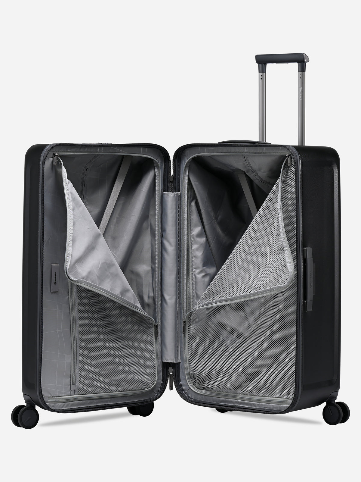 Kapstadt Light Trunk Black - open, interior with divider