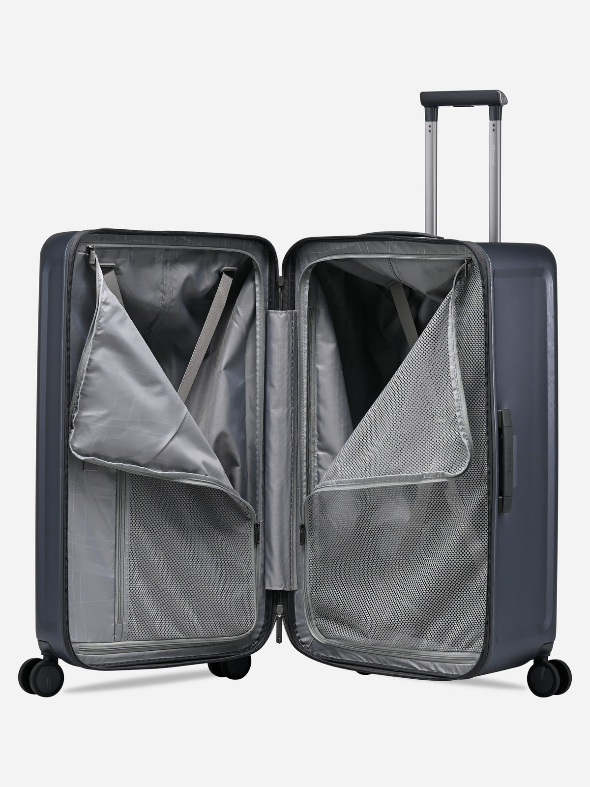 Kapstadt Light Trunk Grey - open, interior with divider
