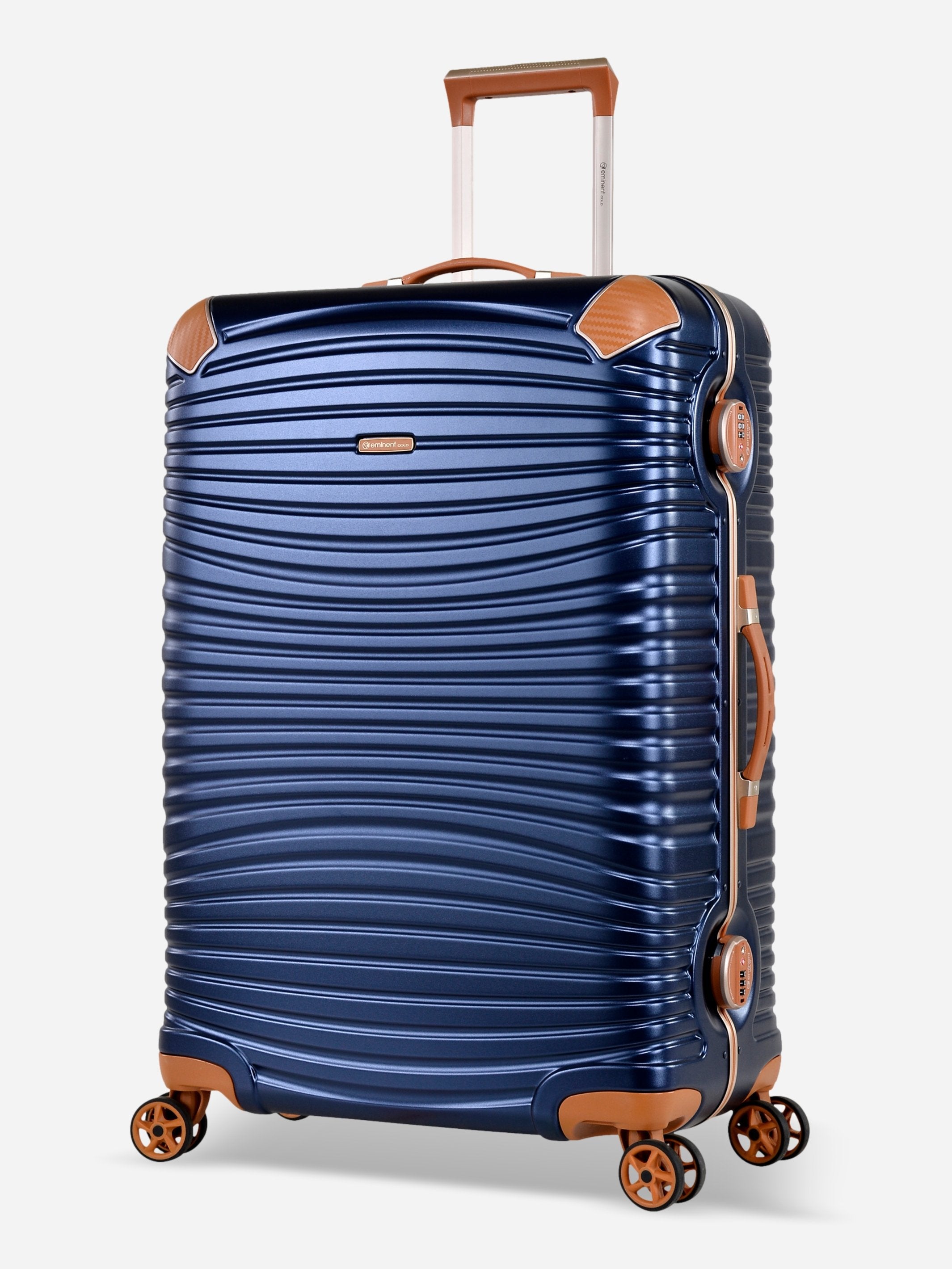 Eminent Gold Jetstream Large Size Suitcase Blue Front View