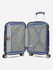 Eminent X-Tec Cabin Size Polycarbonate Suitcase Blue Interior