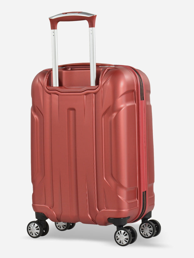 Eminent X-Tec Cabin Size Polycarbonate Suitcase Red Back Side