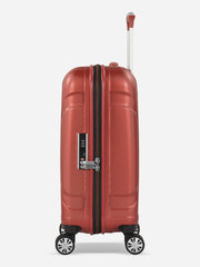 Eminent X-Tec Cabin Size Polycarbonate Suitcase Red Side View with TSA Lock