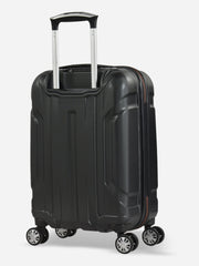Eminent X-Tec Cabin Size Polycarbonate Suitcase Black Back Side