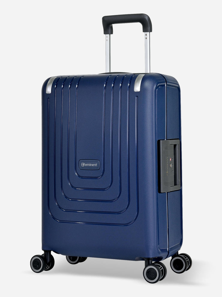 Eminent Vertica Cabin Size Polypropylene Suitcase Blue Front Side