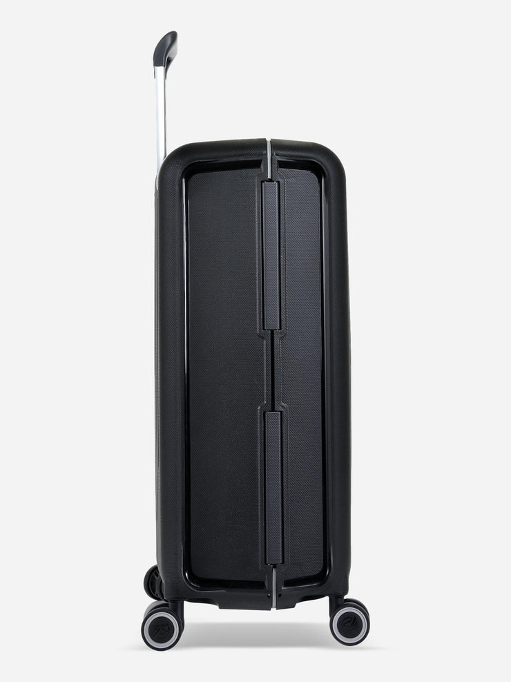 Eminent Vertica Medium Size Polypropylene Suitcase Black Side View