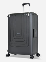 Eminent Vertica Large Size Polypropylene Suitcase Grey Front Side
