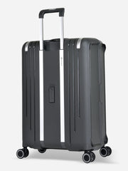 Eminent Vertica Medium Size Polypropylene Suitcase Grey Back Side