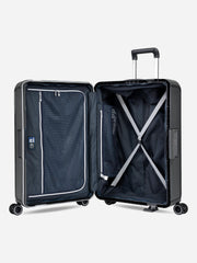 Eminent Vertica Medium Size Polypropylene Suitcase Grey Interior