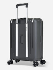 Eminent Vertica Cabin Size Polypropylene Suitcase Grey Back Side