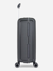 Eminent Vertica Cabin Size Polypropylene Suitcase Grey Side View