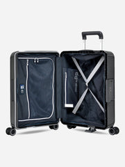 Eminent Vertica Cabin Size Polypropylene Suitcase Grey Interior