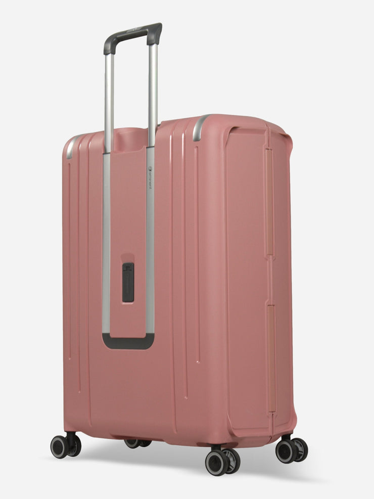 Eminent Vertica Large Size Polypropylene Suitcase Rose Back Side