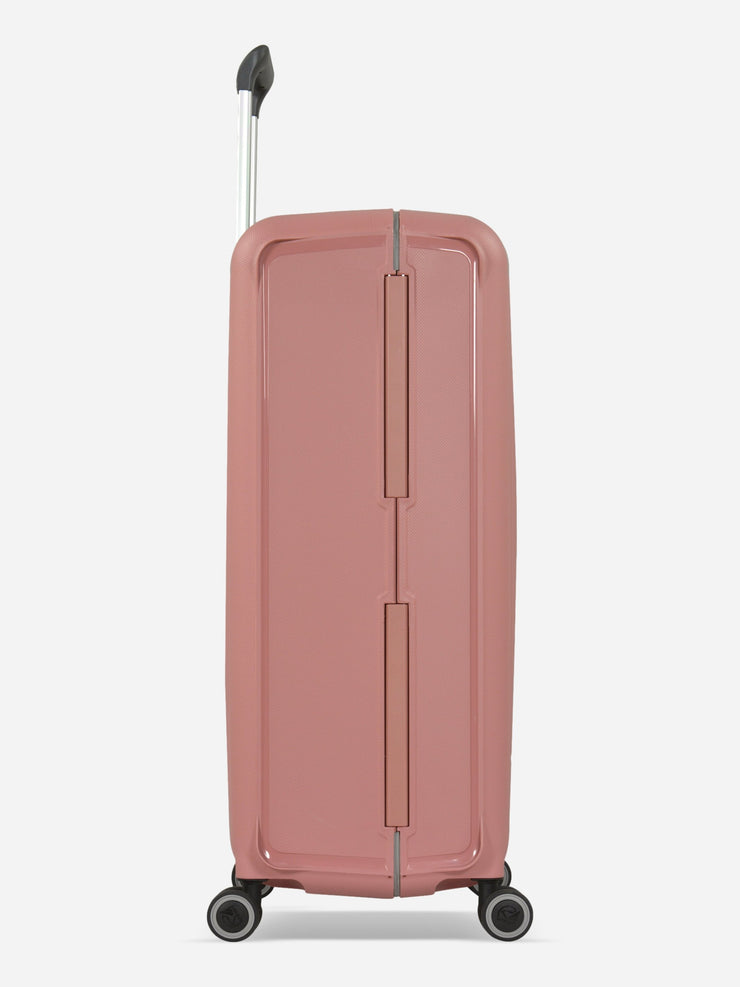 Eminent Vertica Large Size Polypropylene Suitcase Rose Side View