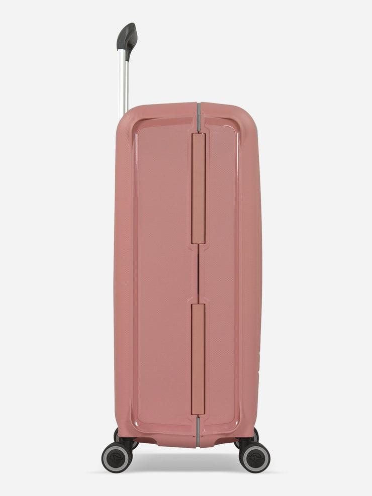 Eminent Vertica Medium Size Polypropylene Suitcase Rose Side View