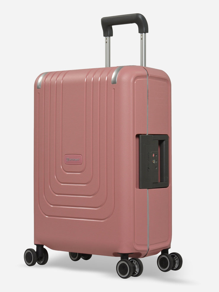 Eminent Vertica Cabin Size Polypropylene Suitcase Rose Front Side