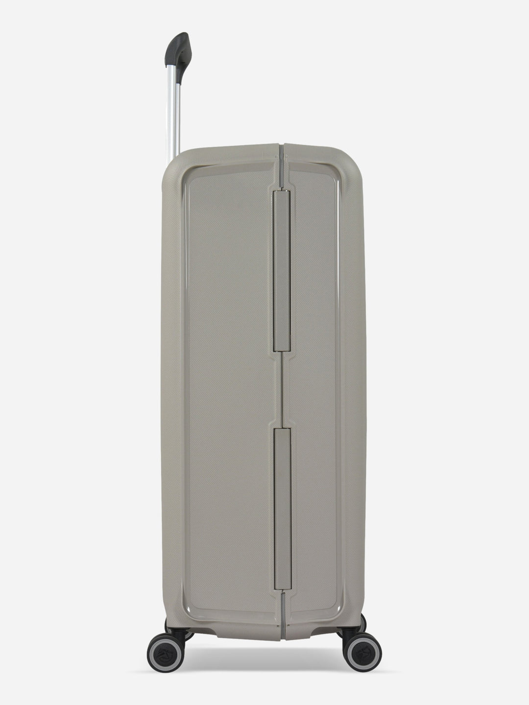 Eminent Vertica Large Size Polypropylene Suitcase Light Grey Side View