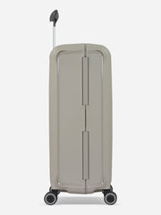 Eminent Vertica Medium Size Polypropylene Suitcase Light Grey Side View