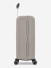 Eminent Vertica Cabin Size Polypropylene Suitcase Light Grey Side View