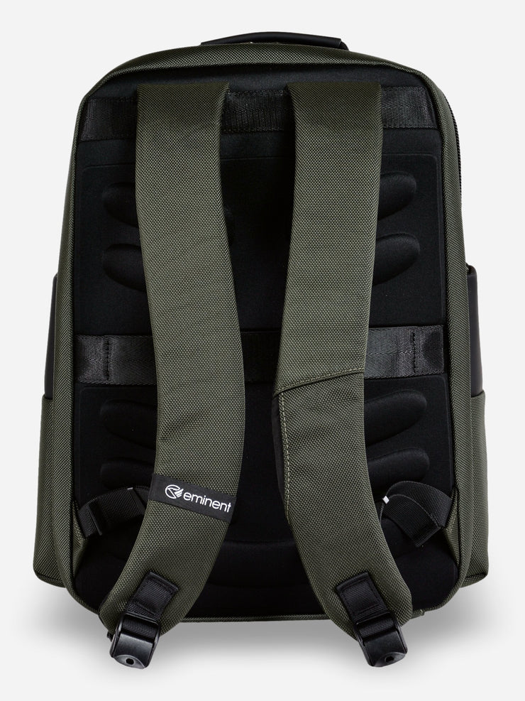 Eminent Travel Guard Laptop Backpack Green Back Side with Padding