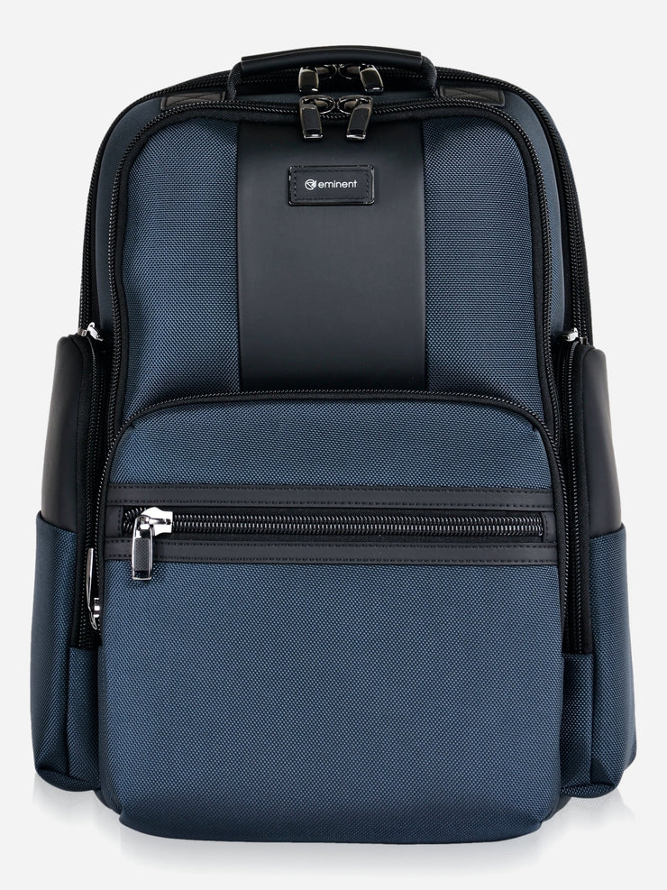 Eminent Travel Guard Laptop Backpack Blue Frontal View