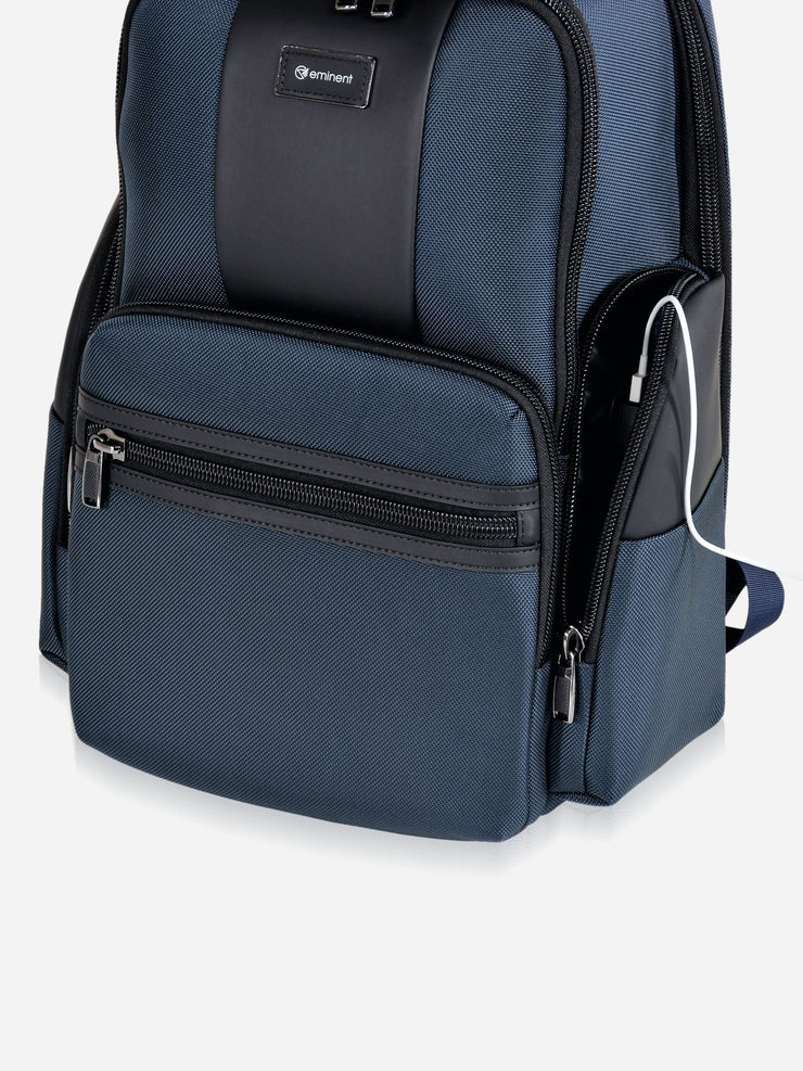 Eminent Travel Guard Laptop Backpack Blue Front Pocket