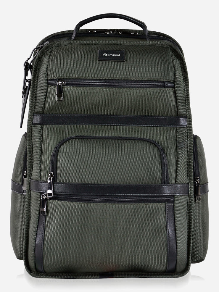 Eminent Laptop Backpack Roadmaster Green Frontal View