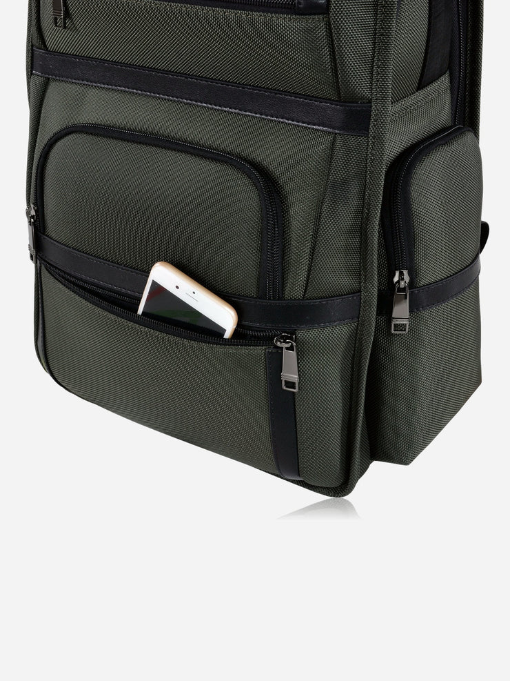 Eminent Laptop Backpack Roadmaster Green Lower Front Pocket
