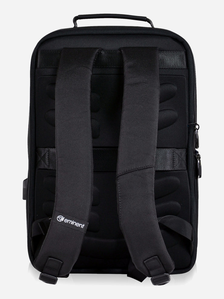 Eminent Urban Elite Laptop Backpack Black Back Side with Padding