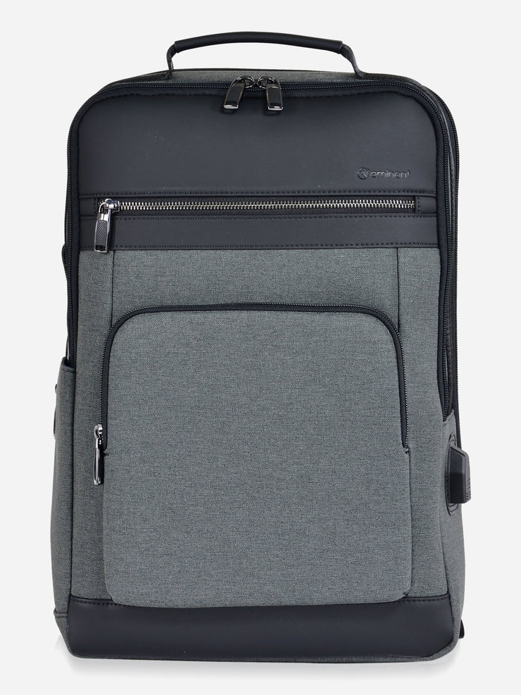 Eminent Urban Elite Laptop Backpack Grey Frontal View
