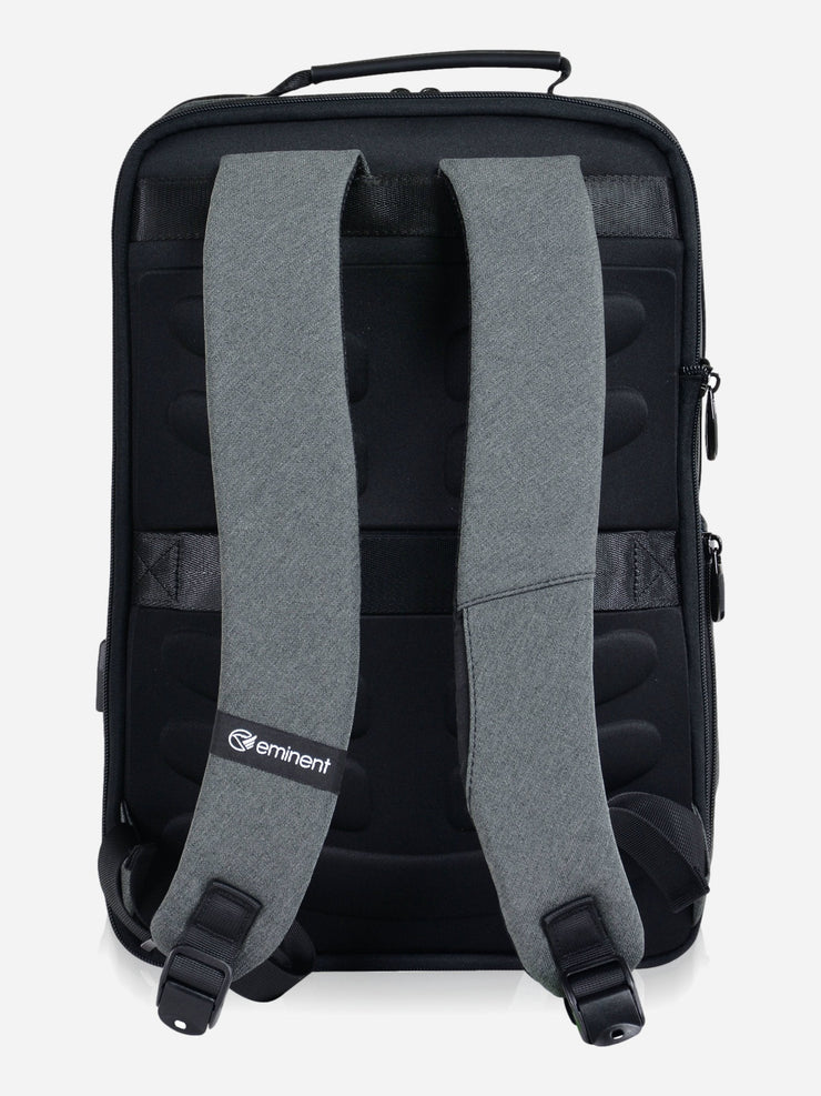 Eminent Urban Elite Laptop Backpack Grey Back Side with Padding