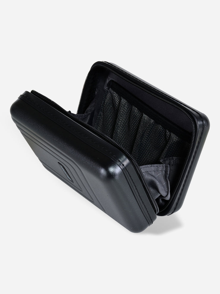 Eminent Polycarbonate Toiletry Bag Black Opened Interior