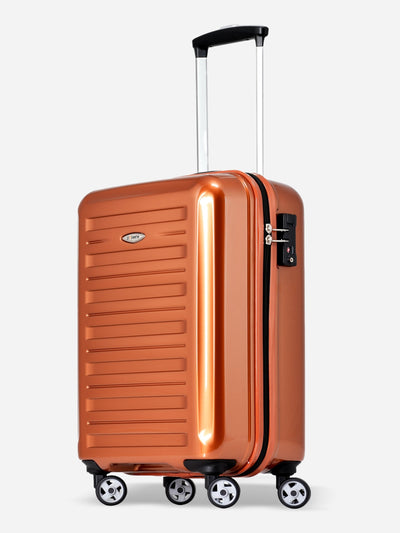 Probeetle by Eminent Voyager IX Cabin Size Polycarbonate Suitcase Orange Front Side