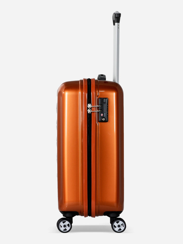 Probeetle by Eminent Voyager IX Cabin Size Polycarbonate Suitcase Orange Side View