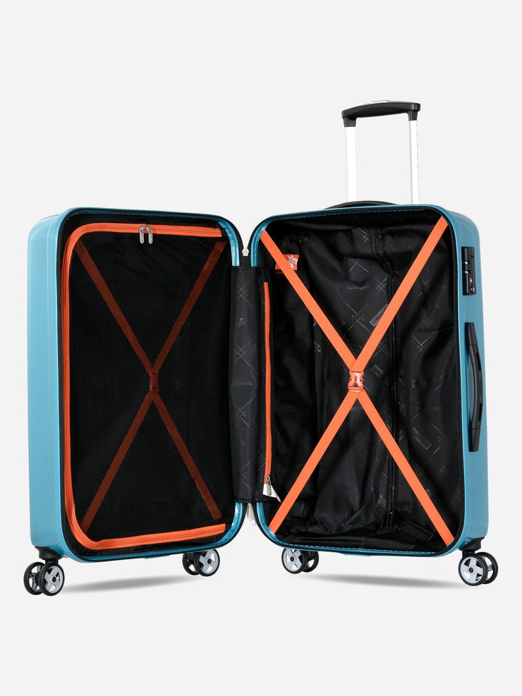 Probeetle by Eminent Voyager IX Medium Size Polycarbonate Suitcase Turquoise Interior