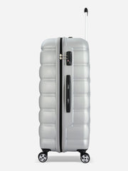 Probeetle by Eminent Voyager VII Large Size Polycarbonate Suitcase Silver Side View