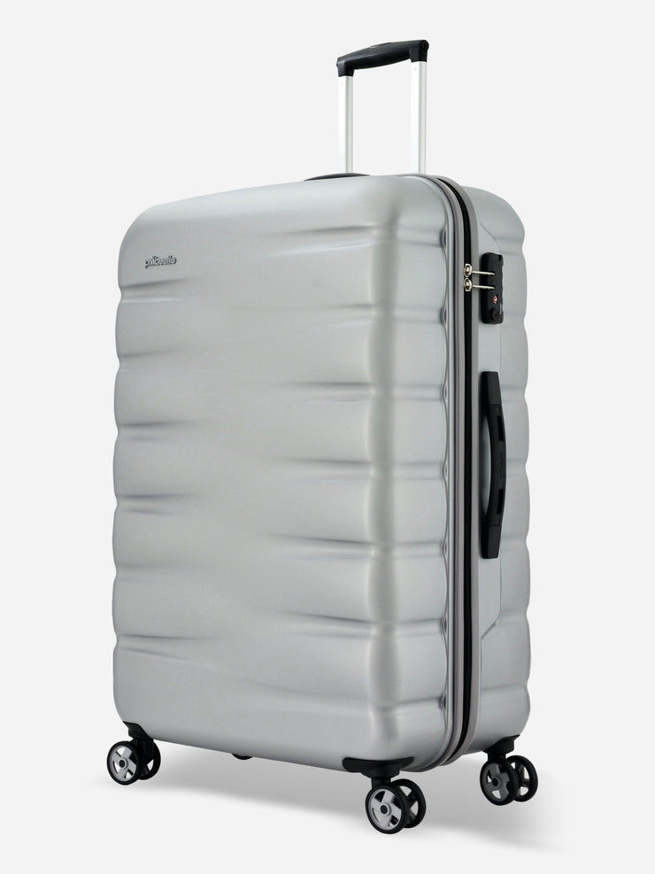 Probeetle by Eminent Voyager VII Large Size Polycarbonate Suitcase Silver Front Side