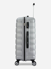 Probeetle by Eminent Voyager VII Medium Size Polycarbonate Suitcase Silver Side View