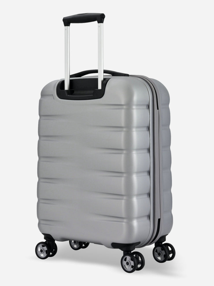 Probeetle by Eminent Voyager VII Cabin Size Polycarbonate Suitcase Silver Back Side