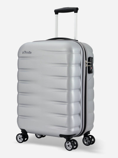Probeetle by Eminent Voyager VII Cabin Size Polycarbonate Suitcase Silver Front Side