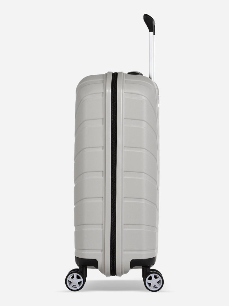 Probeetle by Eminent Voyager XXI Cabin Size Polypropylene Suitcase Light Grey Side View