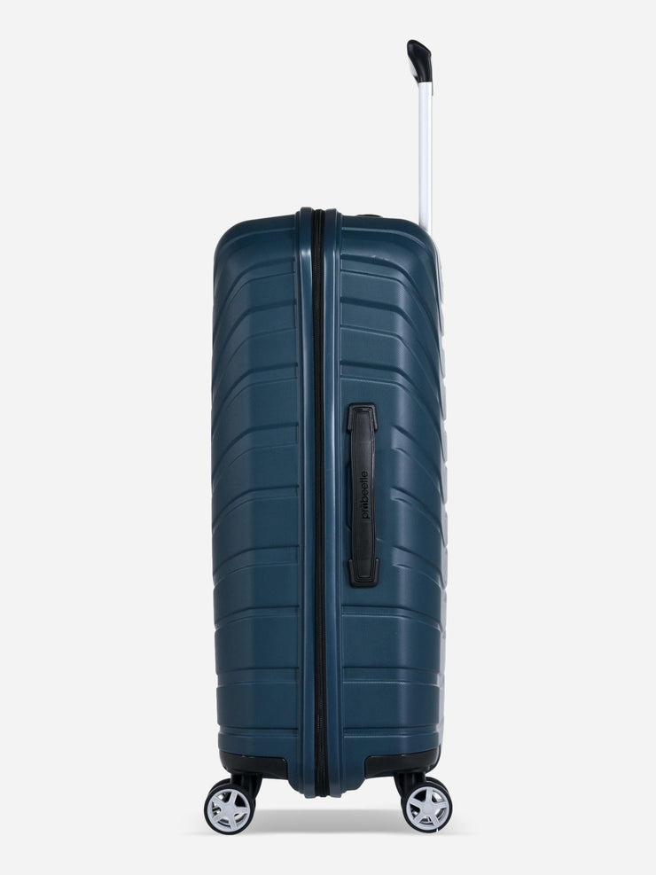Probeetle by Eminent Voyager XXI Medium Size Polypropylene Suitcase Dark Blue Side View