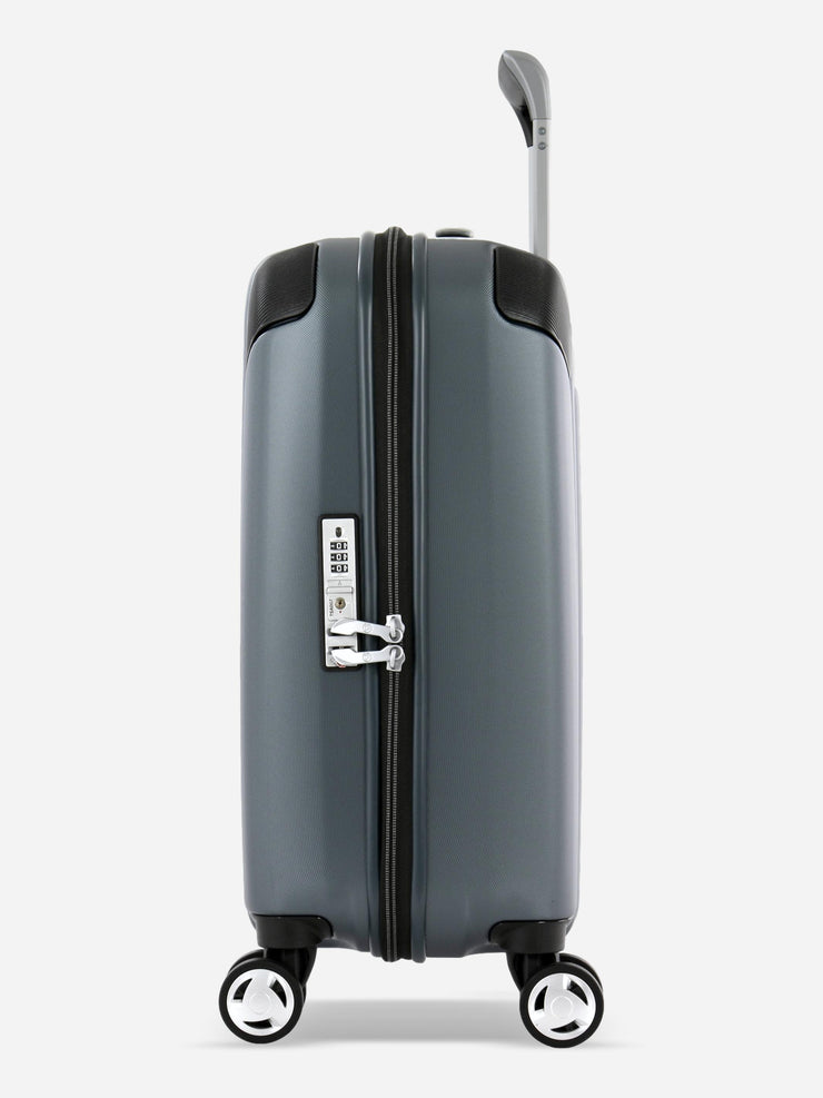 Eminent Boulder Graphite Hand Luggage Side View with Lock